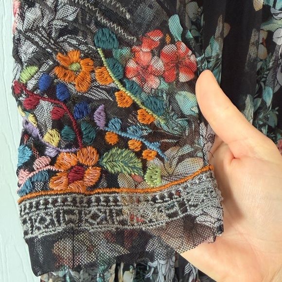 Johnny Was Mazzy Embroidered Floral Dress - Picture 9 of 11